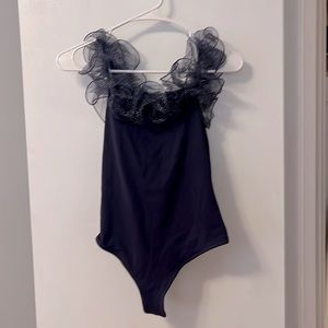 Navy Free People Body Suit, size small